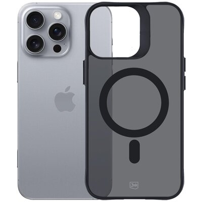Etui 3MK Smoke MagCase do Apple iPhone 16 Pro Max Czarny transparentny