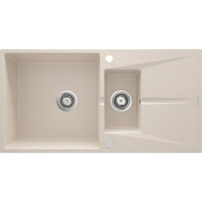 Zlewozmywak półtorakomorowy z ociekaczem DEANTE Corio ZRC 5513 Beżowy 50x97