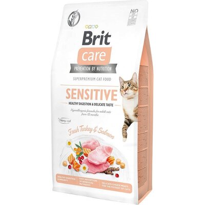 Karma dla kota BRIT CARE Grain Free Sensitive Indyk i Łosoś 6 x 2 kg