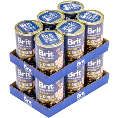 Karma dla psa BRIT Premium by Nature Kurczak z sercami 12 x 400 g