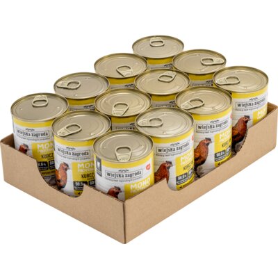 Karma dla kota WIEJSKA ZAGRODA Monobiałkowa Kurczak 12 x 400 g