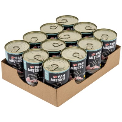Karma dla kota PAN MIĘSKO Kurczak z dorszem 12 x 400 g