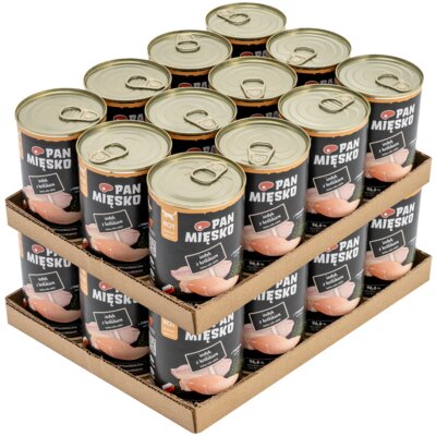 Karma dla kota PAN MIĘSKO Indyk z królikiem 24 x 400 g