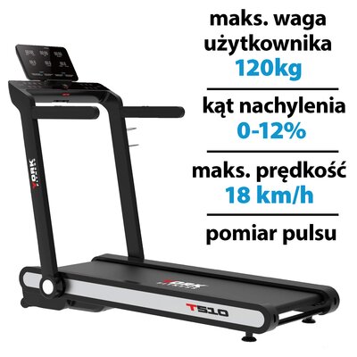 Bieżnia elektryczna YORK FITNESS T510 1839W 18 km/h