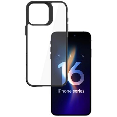 Etui 3MK Satin Armor Case+ do Apple iPhone 16 Pro Przezroczysto-czarny