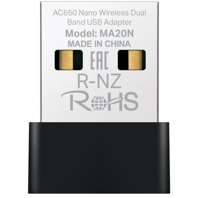 Karta sieciowa MERCUSYS MA20N USB-A, Zewnętrzna, 2.4 / 5 GHz