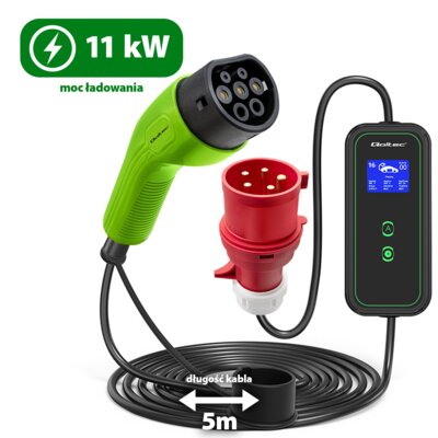 Ładowarka do samochodu elektrycznego QOLTEC 52475 Typ2 11kW