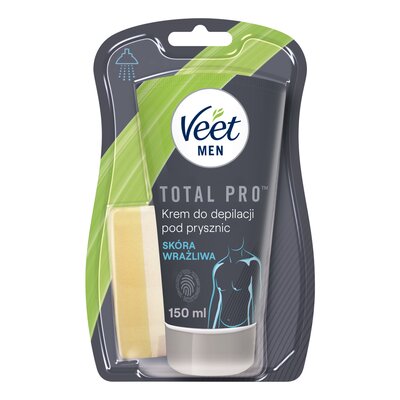 Krem do depilacji dla mężczyzn VEET Total Pro 150ml + gąbka