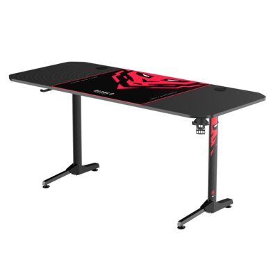 Biurko DIABLO CHAIRSX-MATE 1600 + Fotel DIABLO CHAIRS X-Ray (L) Biało-czarny