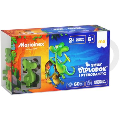 Klocki elastyczne MARIOINEX Mini Waffle Smok Diplodok i Pterodaktyl 906163