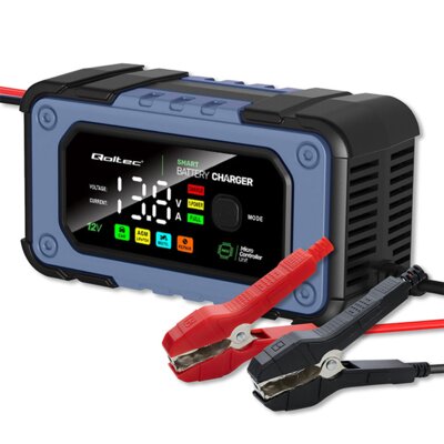 Inteligentna ładowarka QOLTEC 52486 do akumulatorów LIFEPO4 AGM GEL STD 7A 12V