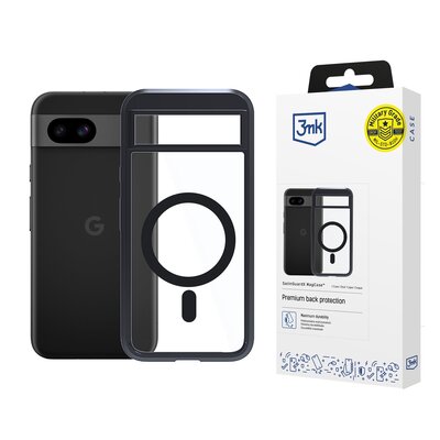 Etui 3MK Satin Guardx MagCase do Google Pixel 8A 5G Przezroczysto-czarny