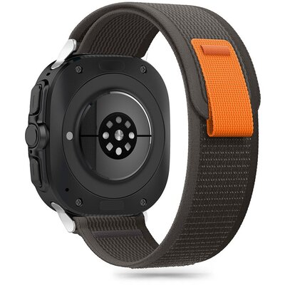 Pasek TECH-PROTECT Nylon do Samsung Galaxy Watch Ultra/2024/2025 (47mm) Czarno-pomarańczowy