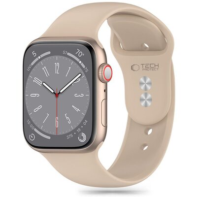 Pasek TECH-PROTECT Silicone do Apple Watch 6/7/8/9/10/SE/Ultra 1/2 (44/45/46/49mm) Orzechowy