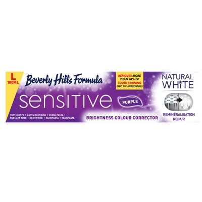 Pasta do zębów BEVERLY HILLS White sensitive purple 100 ml