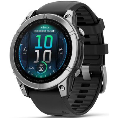 Zegarek sportowy GARMIN Fenix E 47mm Czarno-srebrny