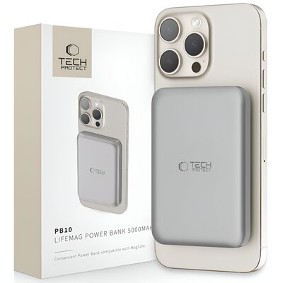Powerbank TECH-PROTECT PB10 LifeMag MagSafe 5000 mAh 15W Tytan