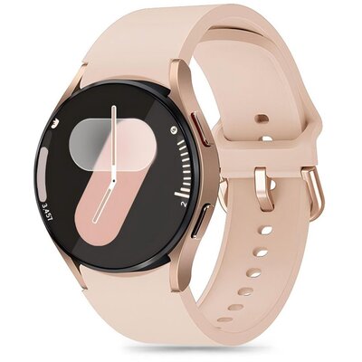 Pasek TECH-PROTECT Silicone do Samsung Galaxy Watch 4/5/5 Pro/6/7/FE (szerokość paska 20 mm) Kremowy
