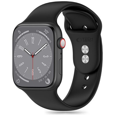 Pasek TECH-PROTECT Silicone do Apple Watch 6/7/8/9/10/SE (40/41/42mm) Czarny