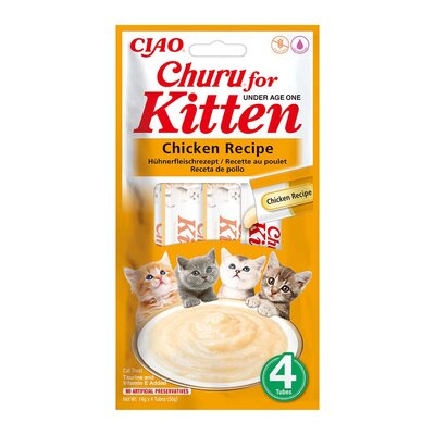 Przysmak dla kota INABA Ciao Churu Kitten Kurczak (4 x 14 g)