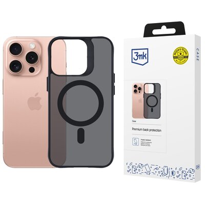 Etui 3MK Smoke Guardx MagCase do Apple iPhone 16 Pro Czarny transparentny