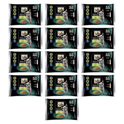 Karma dla kota SHEBA Kitten Wybór Smaków Kurczak Łosoś 52 x 85 g