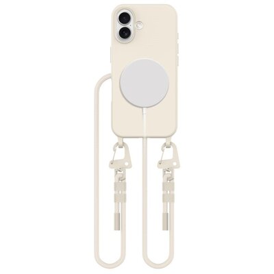 Etui TECH-PROTECT MagNecklace MagSafe do Apple iPhone 16 Kremowy