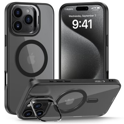 Etui TECH-PROTECT MagStand MagSafe do Apple iPhone 16 Pro Czarny Mat