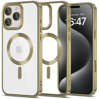 Etui TECH-PROTECT MagFlex MagSafe do Apple iPhone 16 Pro Przezroczysto-złoty (satynowy)