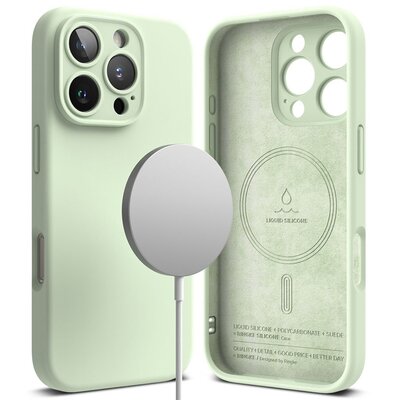 Etui RINGKE Silicone Magnetic Magsafe do Apple iPhone 16 Pro Max Miętowy