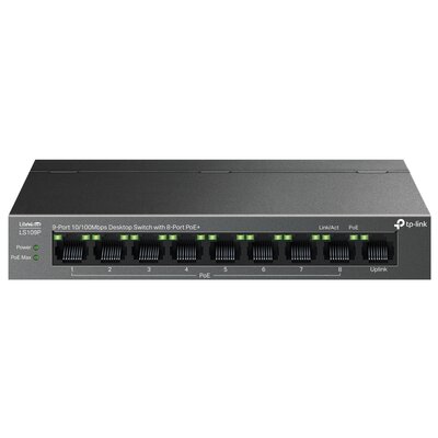 Switch TP-LINK LS109P Fast Ethernet, 9 portów, Funkcja PoE