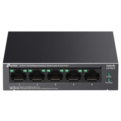 Switch TP-LINK LS105LP Fast Ethernet, 5 portów, Funkcja PoE