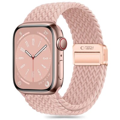 Pasek TECH-PROTECT NylonMag do Apple Watch 8/9/10/11/SE z serii 1/2/3/ULTRA z serii 1/2/3 (44/45/46/49 mm) Różowy