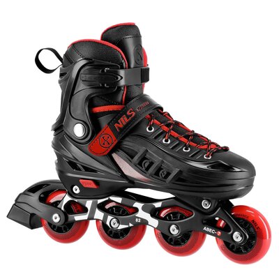 Łyżworolki NILS EXTREME Cypher NA18811A (rozmiar 34-38) Czarno-czerwony