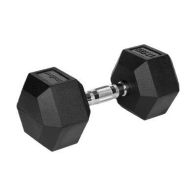 Hantla żeliwna gumowana REBEL ACTIVE Hex RBA-2325-17.5 (17.5 kg)