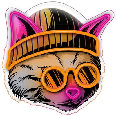 Neon LED FOREVER LIGHT Kot marzyciel FLA04