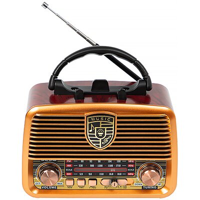 Radio BLOW RA10 Pomarańczowe, Przenośne, Tuner FM/AM/SW, Bluetooth, Zasilanie Sieciowo-Akumulatorowe, Solarne