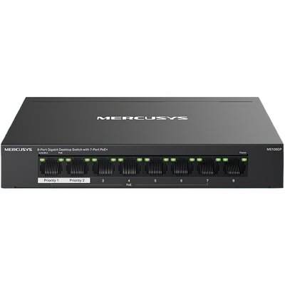 Switch MERCUSYS MS108GP Gigabit Ethernet, 8 portów, Funkcja PoE+