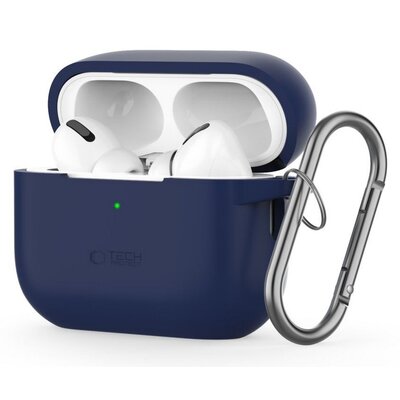 Etui na słuchawki TECH-PROTECT Silicon Hook do Apple Airpods Pro 1/2 Granatowy