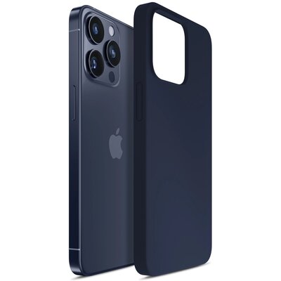 Etui 3MK Silicone Case Dark Navy do Apple iPhone 15 Pro Max Granatowy