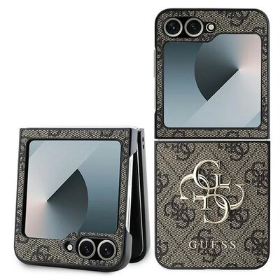 Etui GUESS 4G Metal Logo do Samsung Galaxy Z Flip 6 / Flip 7 FE Brązowy