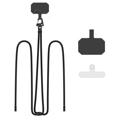 Smycz do telefonu TECH-PROTECT C5S Rope Crossbody Strap Czarny