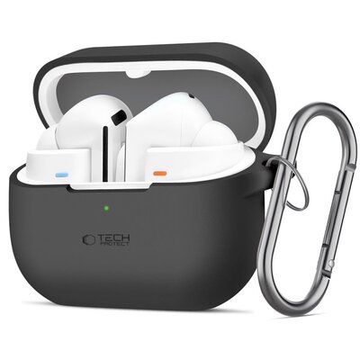 Etui na słuchawki TECH-PROTECT Silicon Hook do Samsung Galaxy Buds 3/3 Pro Czarny