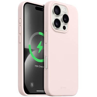 Etui CRONG Color Cover Magnetic MagSafe do Apple iPhone 16 Pro Max Piaskowy róż