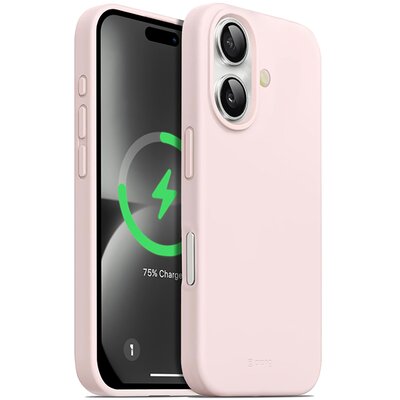 Etui CRONG Color Cover Magnetic MagSafe do Apple iPhone 16 Piaskowy róż