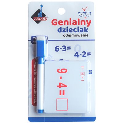Zabawka edukacyjna ASKATO Genialny dzieciak Fiszki arytmetyczne Odejmowanie 110196