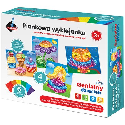 Zestaw kreatywny ASKATO Genialny dzieciak Piankowa wyklejanka Sowa 102757
