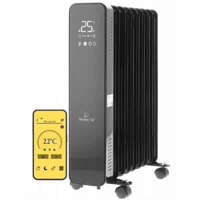 Grzejnik olejowy MISSION AIR Oslo 2500 W Czarny Wi‑Fi