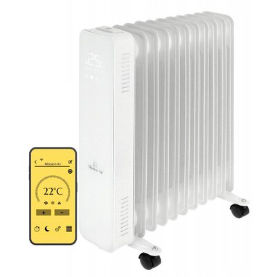 Grzejnik olejowy MISSION AIR Oslo 2500 W Biały Wi‑Fi