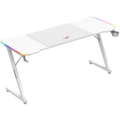 Biurko gamingowe HUZARO Hero 4.8 RGB Biały